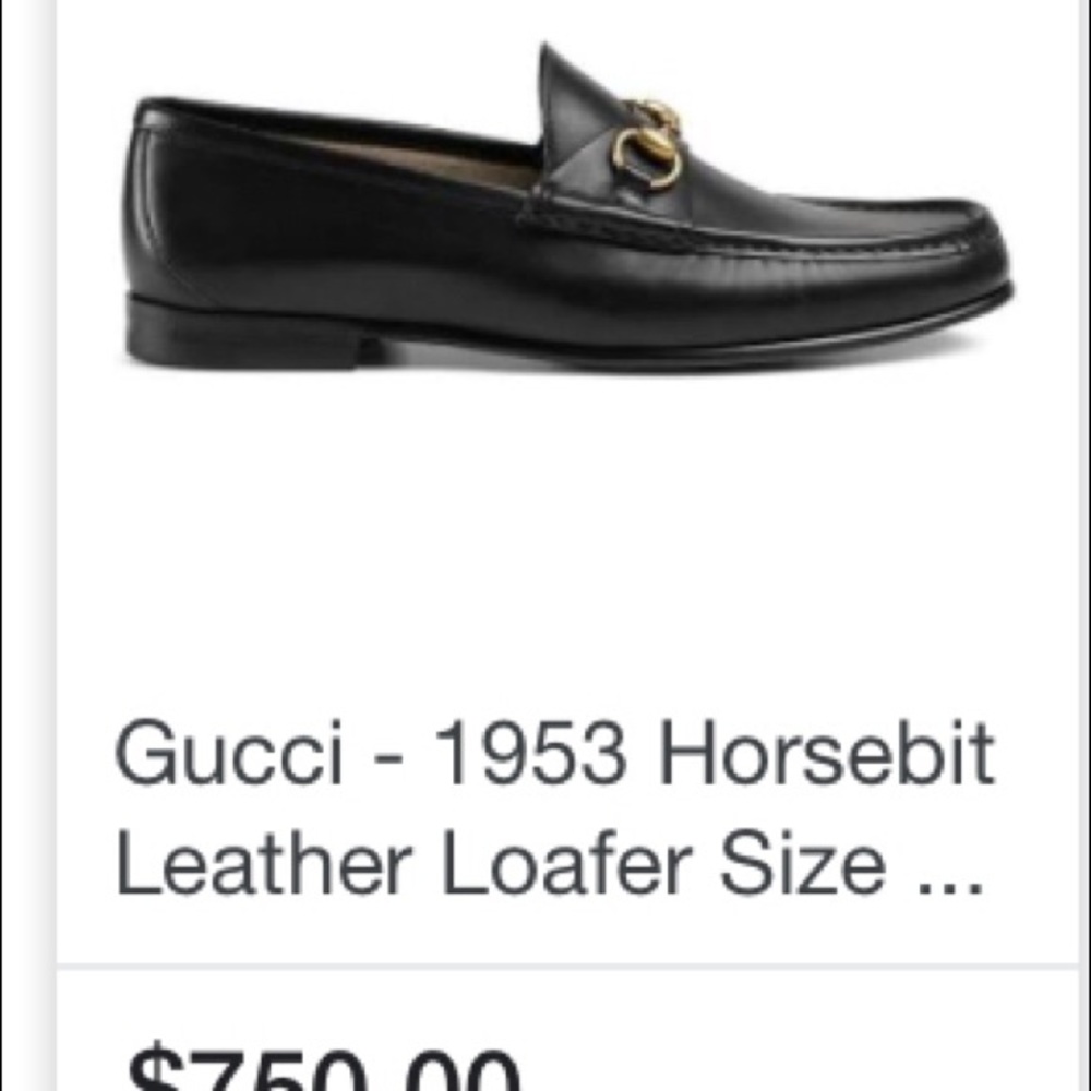 Black leather 1953 Horsebit Gucci shoes - Picture 6 of 6
